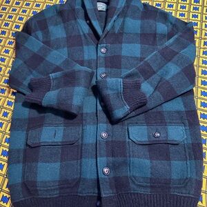 RALPH LAUREN POLO WOOL BUFFALO SHAWL JACKET
